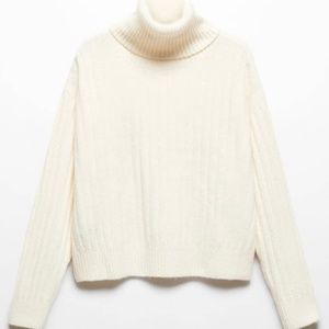 Mango Ecru Turtleneck Sweater NWT